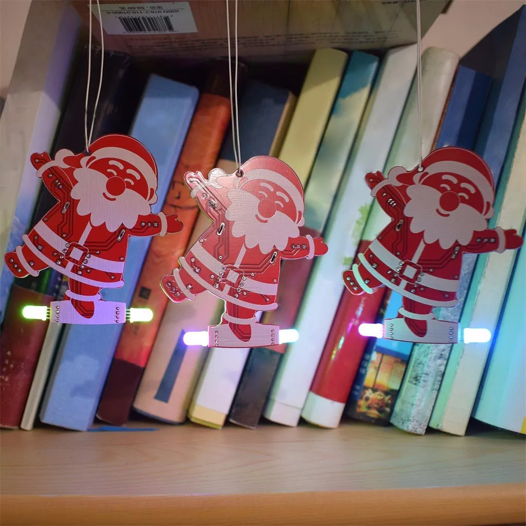 DIY Santa Claus Christmas Tree Decoration Pendant Music Kit LED Electronic Kits 