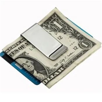 

ISKYBOB NEW Money Clip Stainless Steel Silver Metal Pocket Holder Wallet Credit Card Money Clips