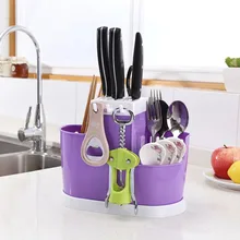 Многофункциональный пластиковый стеллаж для посуды палочки для еды стеллаж для хранения столовых приборов кухонный держатель для ножей ситечко подставка креативные инструменты