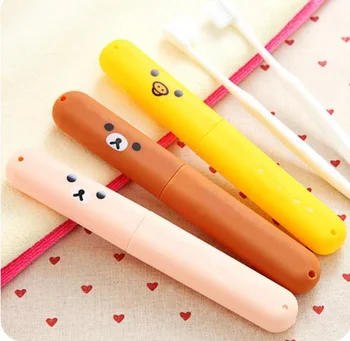 

1PCS Cute Cartoon Portable Travel Toothbrush Case Organizer Box Health Germproof Lidded Toothbrushes Protector Box