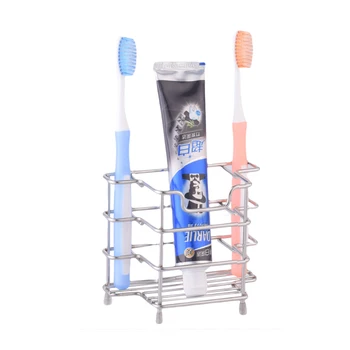 

1pc Toothpaste Rack Bathroom Shaver Toothbrush Organizer Stand Leachate Metal Small Removal Holder Bathroom Accessories