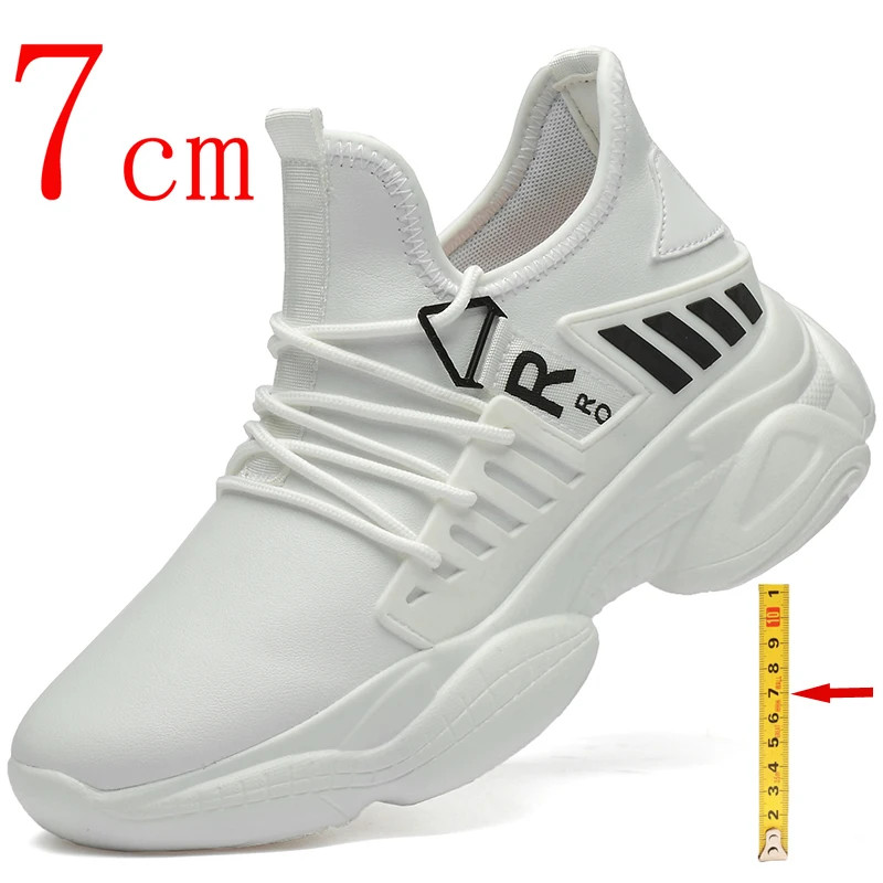 

Shoes Men Sneakers Elevator Shoes High-heeled Shoes Hidden Heels Height Increase Shoes Leather Shoes Black High Heels