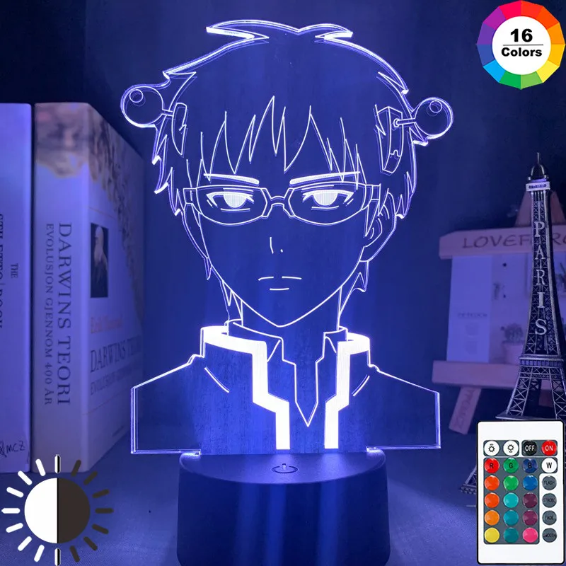 Светильник с аниме катастрофическая жизнь Saiki K детский светодиодный ночник для
