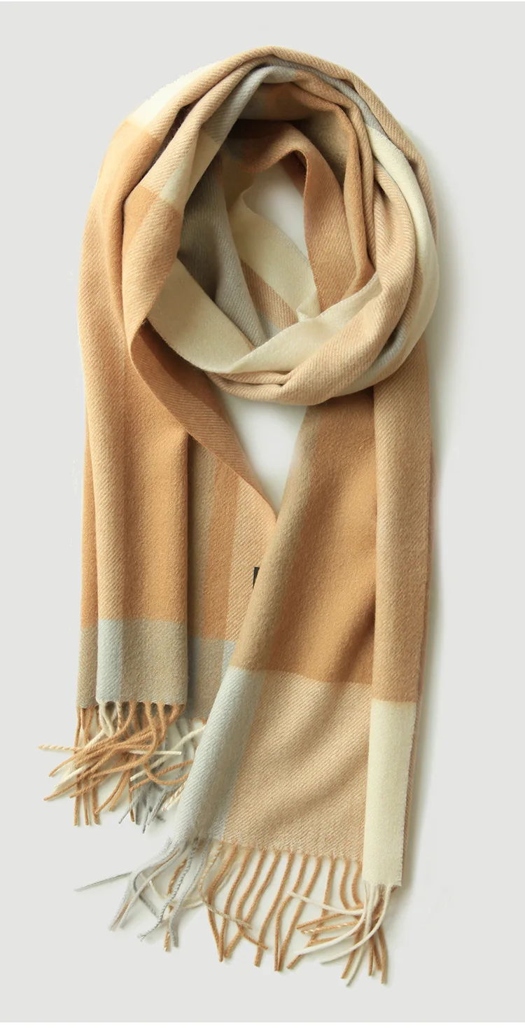 Naizaiga Cashmere striped women shawl men thin luxury brand pashmina,BHYR108