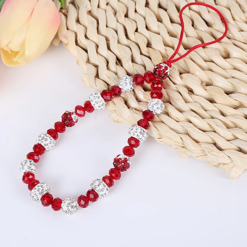 Shellnail Mobile Phone Lanyard Short Hand Strap for Key USB Diamond Bracelet Phone Case Flower Pendant DIY Tassel Phone Straps