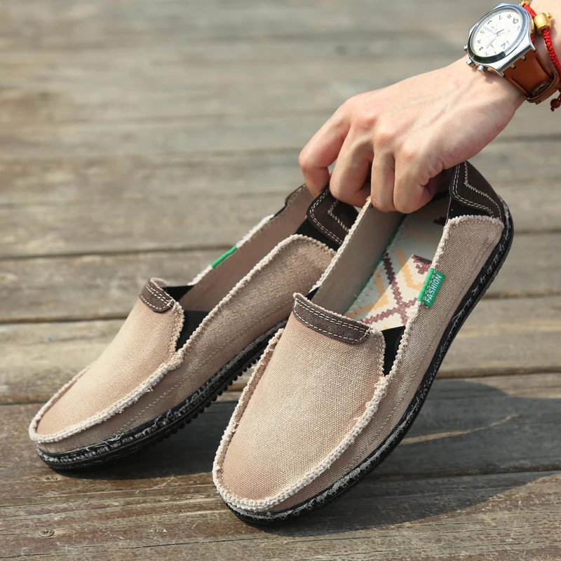 

Fashion Low price Breathable Casual Shoes Men Summer autumn Canvas Shoes Men Lightweight Lazy Men Shoes Loafers Driving Flats