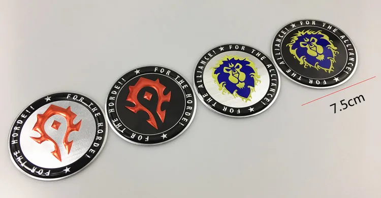 World of Warcraft вау стикер автомобиля племя Юнион наклейки для топливного бака автомобиля тело хвост царапины 3D металлический алюминиевый