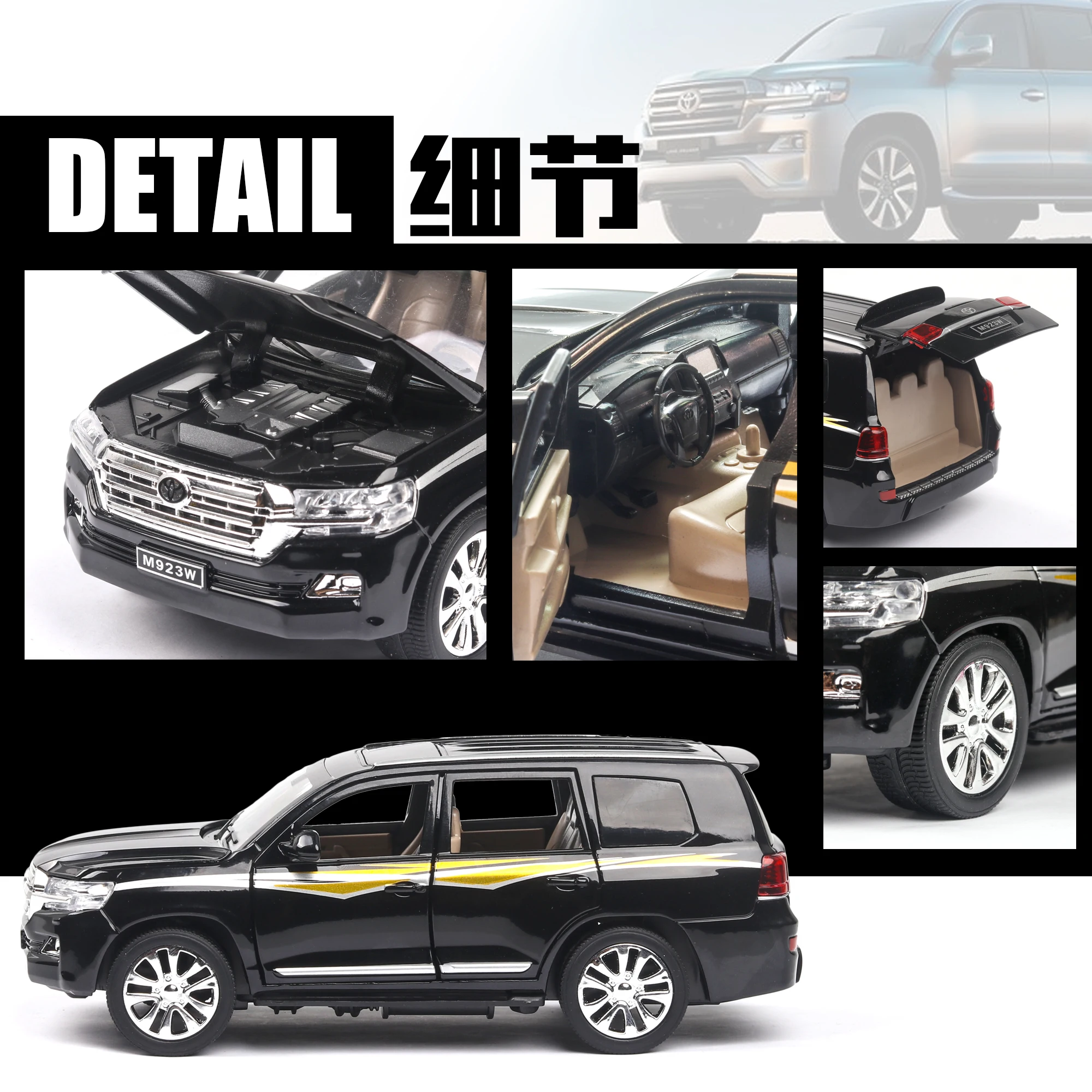 1/24 1/32 новый стиль игрушечный автомобиль TOYOTA LAND CRUISER Prado Металлический Игрушечный