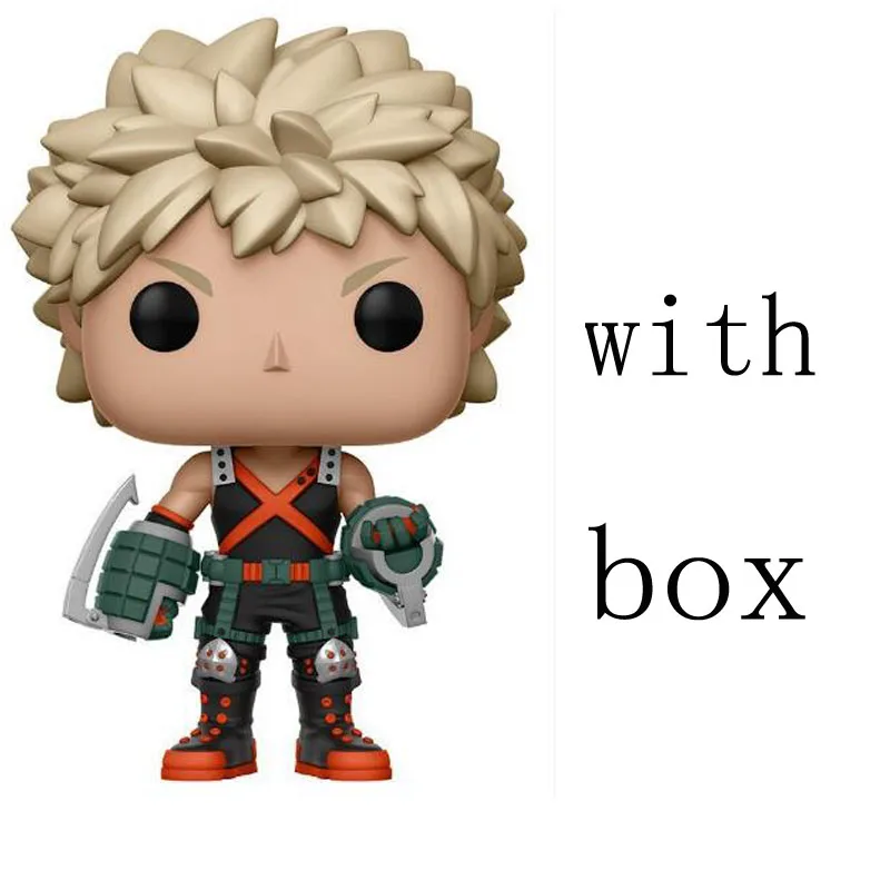 with retail box Funko Pop аниме My Hero Academy персонаж Deku& Katsuki& All Might& TODOROKI Tsuyu Милая Виниловая фигурка Коллекция Модель игрушки - Цвет: with retail box