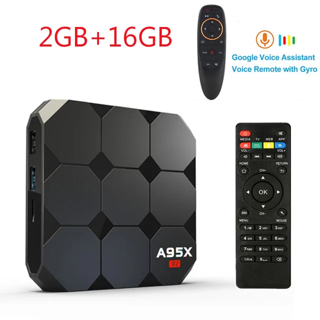 ТВ приставка Android 7,1 A95X R2 Amlogic S905W четырехъядерный процессор 2 ГБ DDR3 16 Гб rom телеприставка 2,4 ГГц Wifi HD медиаплеер мини Смарт ТВ приставка - Цвет: 2GB 16GB G10G