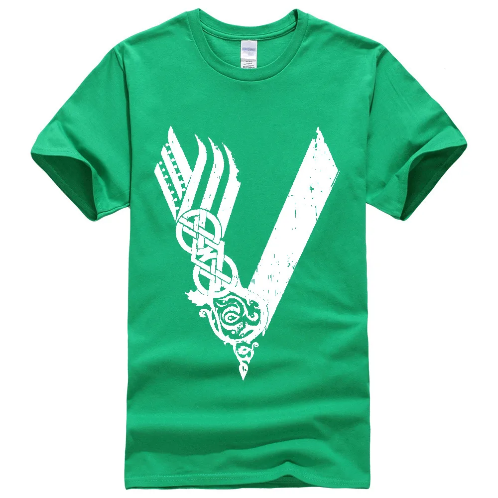 Midnite Star Vikings Odin футболка homme camisetas мужские новые футболки с коротким рукавом модная одежда для викингов для мужчин harajuku - Цвет: green5