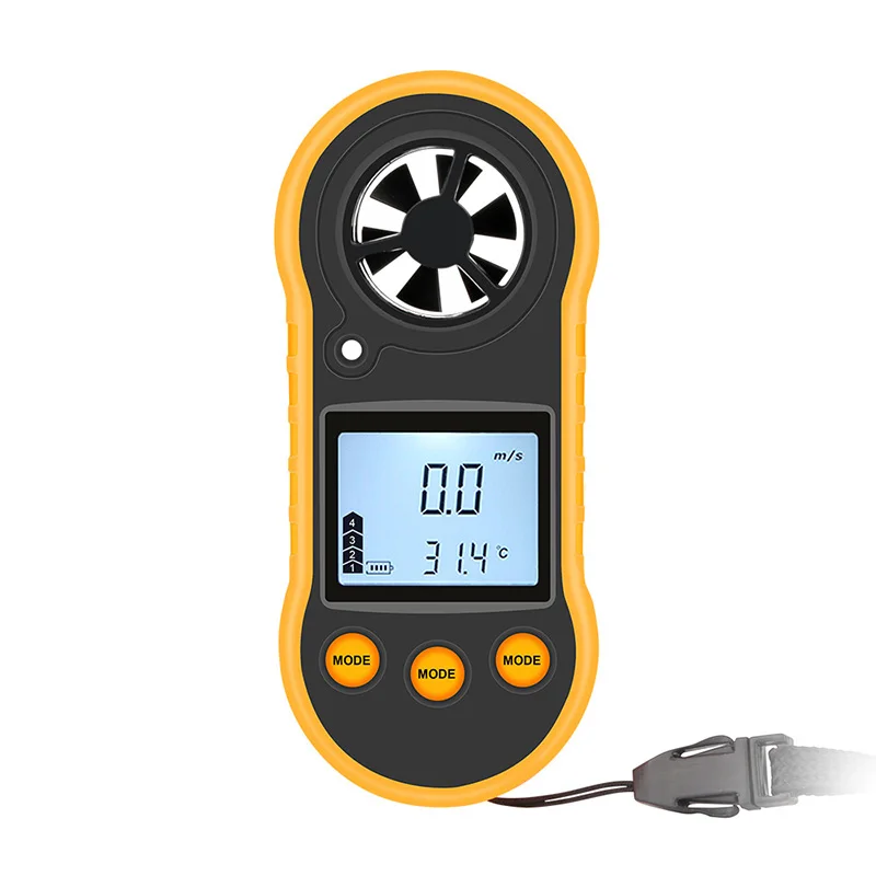 Tanie Anemometr cyfrowy LCD prędkość temperatura wiatru miernik 0-30m/s Windmeter urządzenie do pomiaru sklep