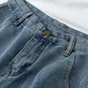 Fitaylor 2022 New Summer Women High Waist Blue Wide Leg Denim Shorts Casual Female Solid Streetwear Stright Jeans Bermuda Shorts ► Photo 3/6