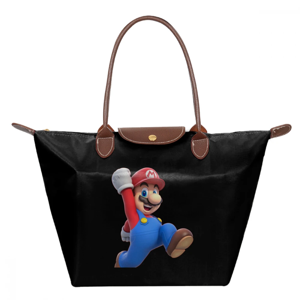 

Super Mario Handbag SUPER-MARIO Top-handle Bags Nylon Pattern Women Tote Bag University Teenage Woman Large hobo Handbags