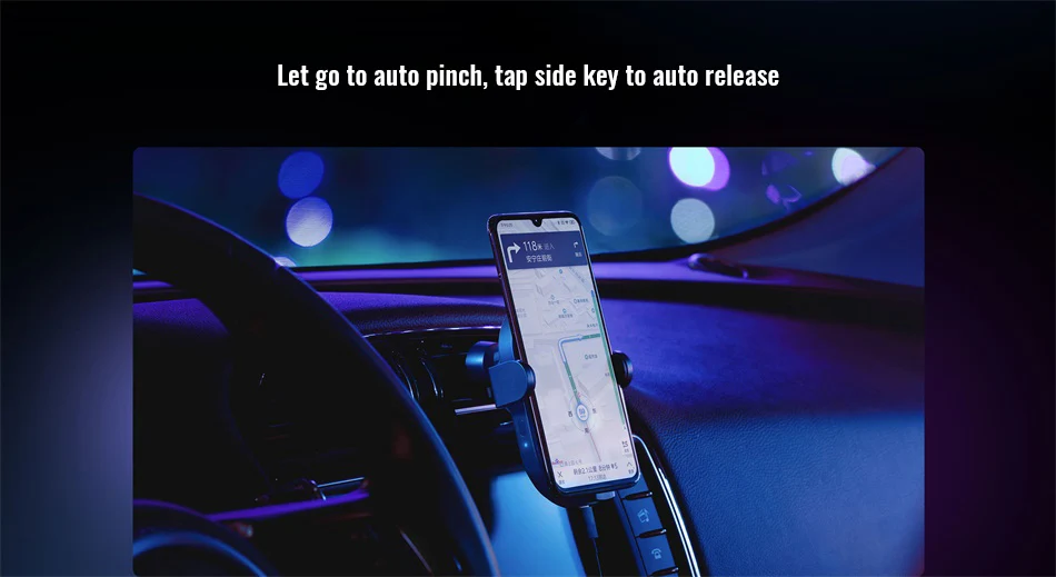Original Xiaomi Mijia Wireless Car Charger 20W Max Electric Auto Pinch 2.5D Glass Ring Lit For Mi 9 (20W) MIX 2S  3 (10W) Qi (1)