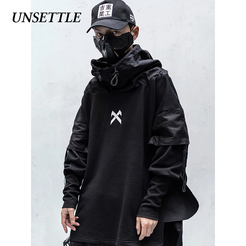 UNSETTLE 2020SS Japanese Men/Women Harajuku Ninja Tactics Fake two Hoodies Printing Coats Hip Hop Streetwear Jacket Male tops UNSETTLE 2020SS Japanese Men/Women Harajuku Ninja Tactics Fake two Hoodies Printing Coats Hip Hop Streetwear Jacket Male tops