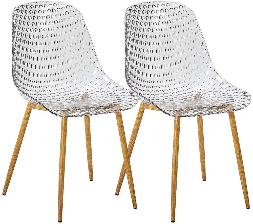 

Dining Chairs Transparent Set of 2 Modern Minimalist Retro Metal Legs Living Room Dining Room Restaurant Balcon Salon Bedroom