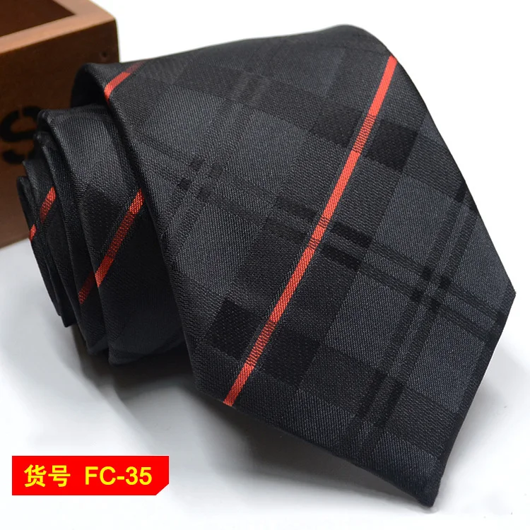 67 стилей, мужские галстуки, одноцветные, в полоску, с цветочным принтом, 8 см, жаккардовые Аксессуары для галстуков, повседневная одежда, галстук, подарок на свадьбу - Цвет: FC-35