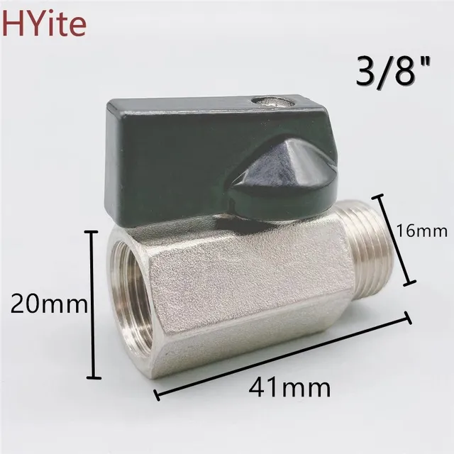 Válvula De Bola De Latón 3/8" BSP - Macho A Hembra, Para Aire, Agua O Gas, Uso En Compresores