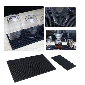 

3PCS/set Kitchen Rubber Drain Pad Bar Wine Glass Coaster Mat Hair Salon Tool Oil Head Pad Nonslip Flexible PVC Counter Table Mat