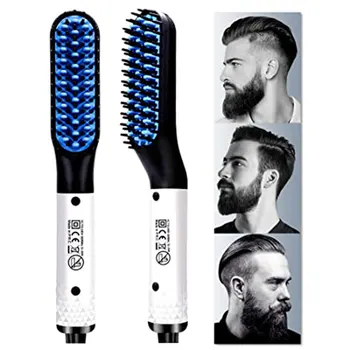 

Beard Straightener,Multifunctional Hair Styler Electric Hot Comb and Brush Hair Straightening Comb Quick Heated Brush