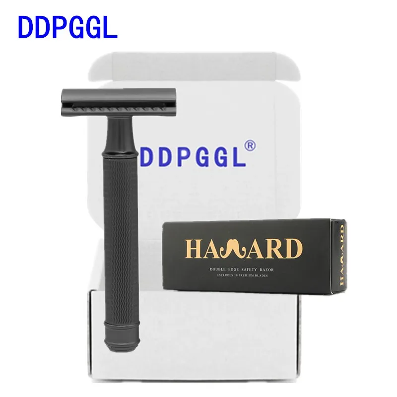

DDPGGL Safety Razor Men's Double Edge Razor Classic Manual Shaver Zinc Alloy Head Metal Razor For Shaving&Hair Removal 10 Blades
