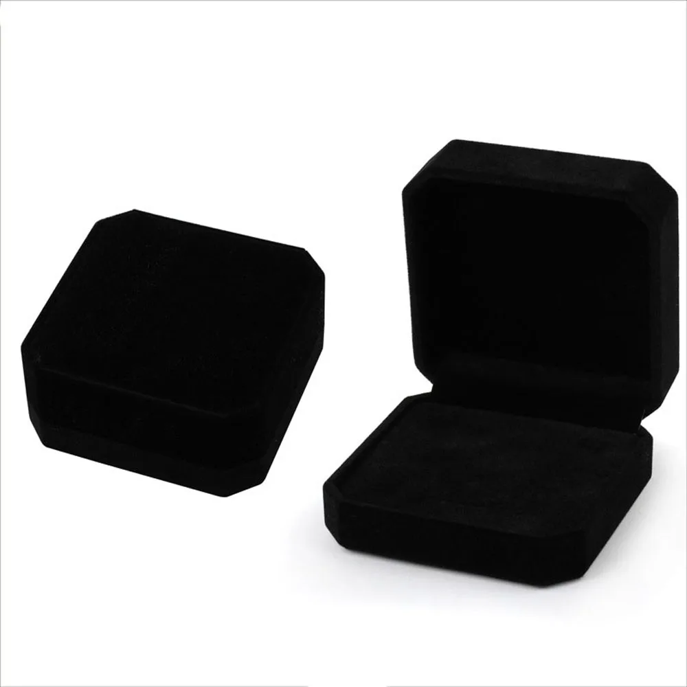 1Pc Jewelry Box Fashion Velvet For Rings Earring Necklace Set Jewelry Display Square Geometric Packaging Boxes Gift Decoration