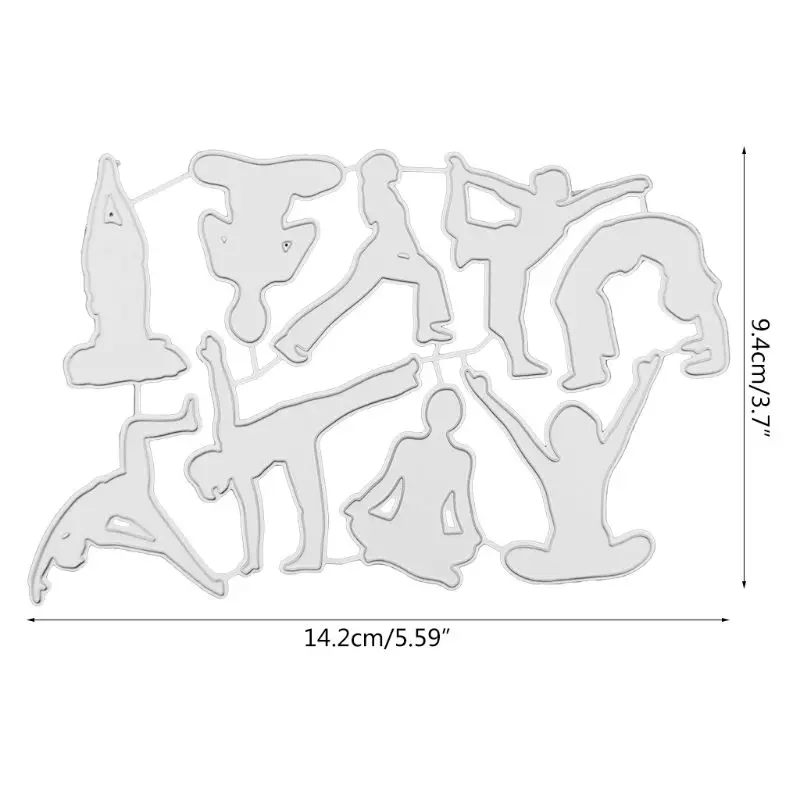 Йога девушка металла вырезания штамп трафарет для скрапбукинга "сделай сам" штамп для альбомов карты