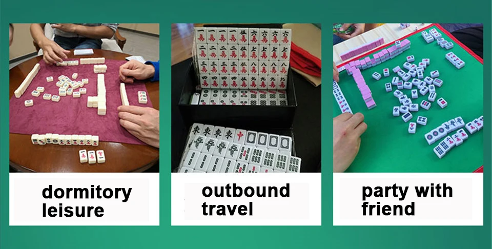 Горячий Портативный Мини Китайский Набор для игры в маджонг 22*15 мм путешествия Mah-Jong сумка карта или настольная игра для помещений развлекательная настольная игра P05