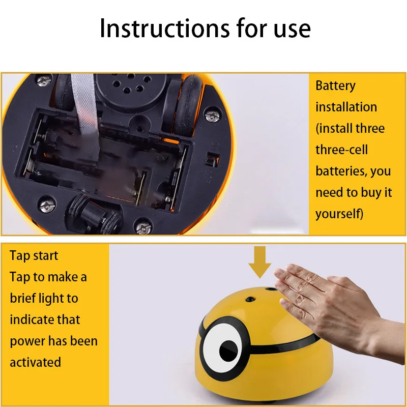 Intelligent induction run away small eif funny gesture reaction flee toy with cute sound funny gifts for kid