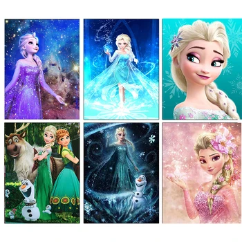 

Cartoon Princes ice and snow Princes Full Square/Round Drill Daimond Painting Elsa Anna s Mosaic Rhinestone Embroidery 8Bxqy3