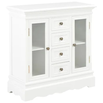 

vidaXL Sideboard White 70x28x70 cm Solid Pine Wood