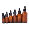 Empty Dropper Bottle Amber essential oil Glass Aromatherapy Liquid Brown 5-50ml Drop for massage Bottles Refillable 3