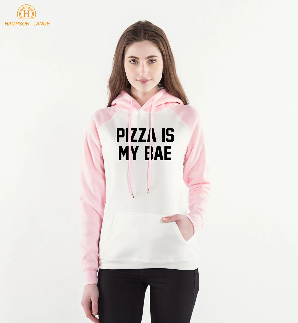 Pizza Is My Bae забавные толстовки реглан 2020 новые весенне-осенние Kawaii свитшоты женские