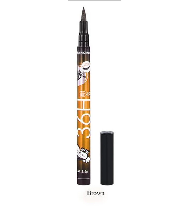 4 цвета черный 36H карандаш для глаз Водостойкий карандаш для глаз прецизионная долговечная жидкая подводка для глаз гладкие инструменты для макияжа жидкая подводка для глаз - Цвет: Brown