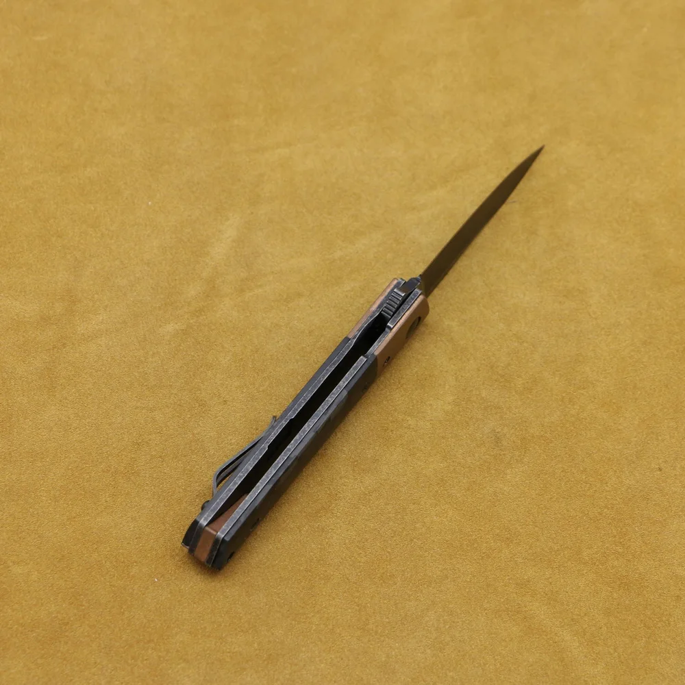 Новый нож Kanedeiia Kwaiken Flipper N690 лезвие из титановой меди/мрамора ручка CF для кемпинга