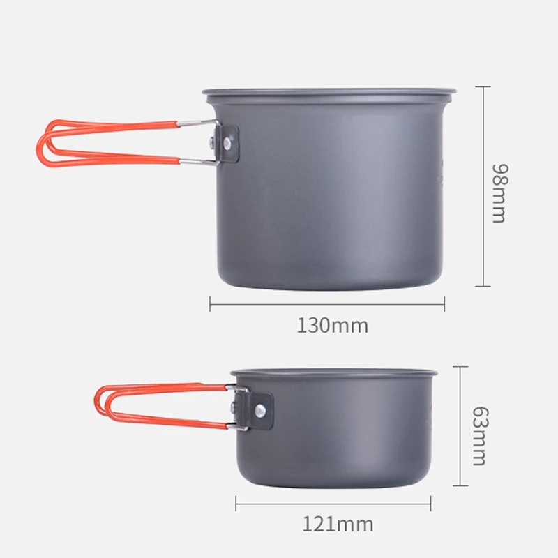 

Outdoor Camping Hiking Tableware Cookware Cooking Bowl Pot Stove Set Portable non-stick pan Lightweight accessories