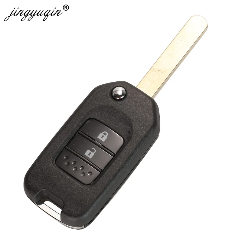 Jingyuqin 2/3 кнопки дистанционного ключа оболочки костюм для Honda Civic Accord город CR-V Джаз XR-V Vezel HR-V FRV ключ Замена