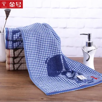 

King shore Pure Cotton Dark Color Small Tower Cotton Cartoon Couples Double Layer Untwisted Yarn Medium-length er tong jin T1088