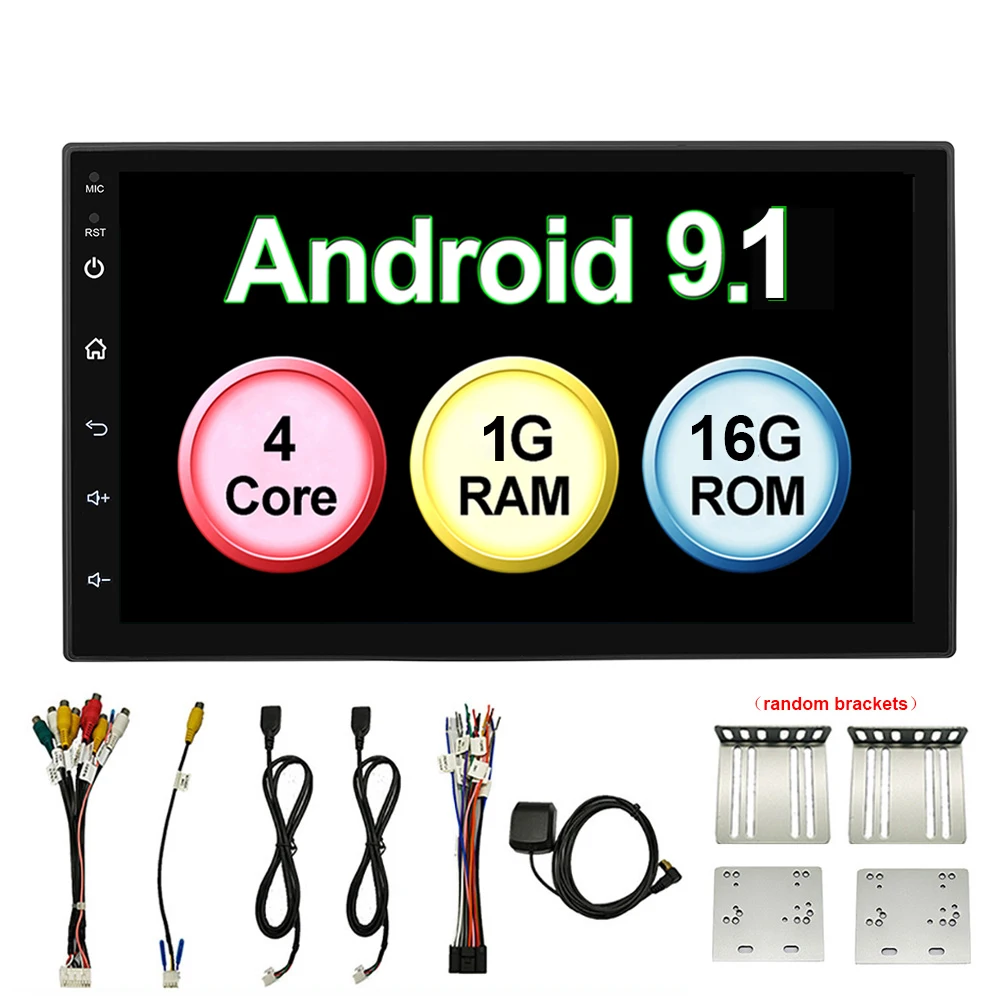 2 Din Android 9,1 автомобильный Радио Стерео gps навигация " Универсальный Автомобильный мультимедийный плеер Wifi Bluetooth Авторадио MirrorLink - Цвет: Android 1 16G NoCam