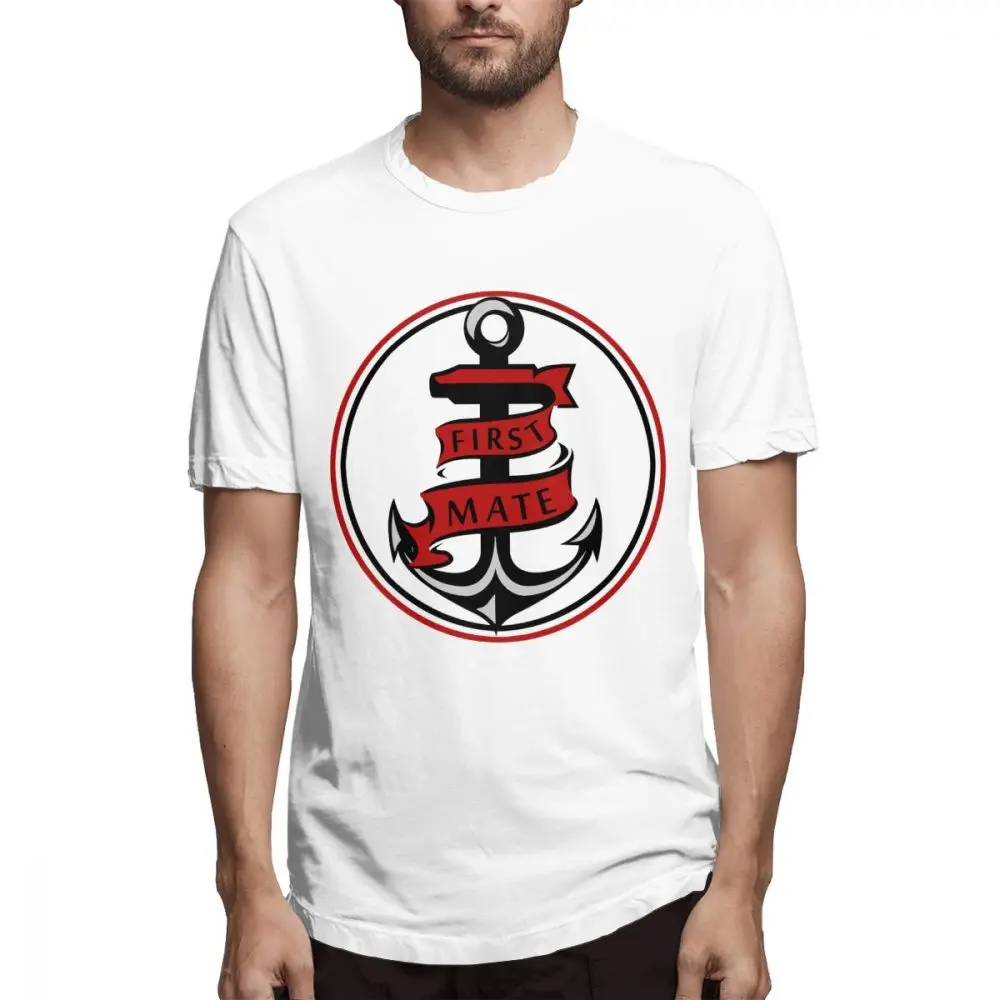

2019 Men's Short Sleeve T-shirt 3D Print t shirt Captain First Mate Couples Sailing Nautical Rope Bundle Cotton Funny T-shirt
