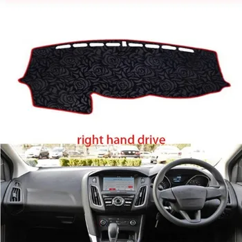 

Rose Pattern Non-slip Dashmat Dash Mat Dashboard Cover Pad Cover Carpet Car Sticker for Ford Foucs 2014 2015-2018 Car Styling