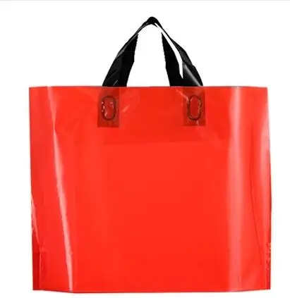 

5pcs 30*20cm*8cm/40*30cm*10cm Large Colorful Plastic Shopping Bags Cloth Gift Packaging Pouches With Handle