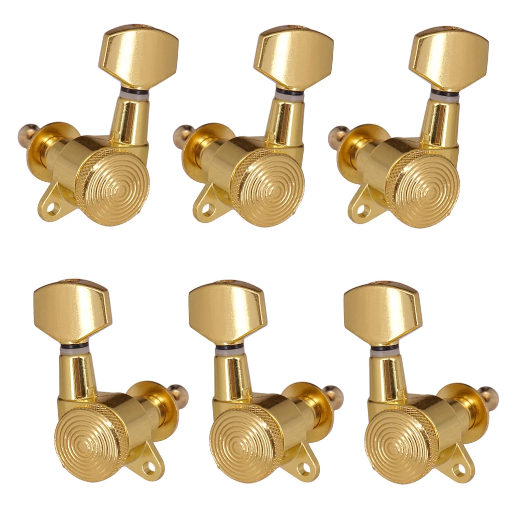 Zinc Alloy Guitar Bridge Saddles+3R3L Guitar Tuning Pegs Tuners for Stratocaster Telecaster Electric Guitar