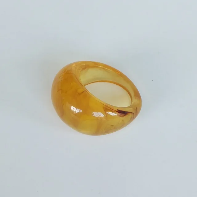 New Vintage Transparent Colorful Acrylic Resin Ring Set Korea Fashion Geometric Aesthetic Jewelry Ring For Women 2021 Trend Punk 29