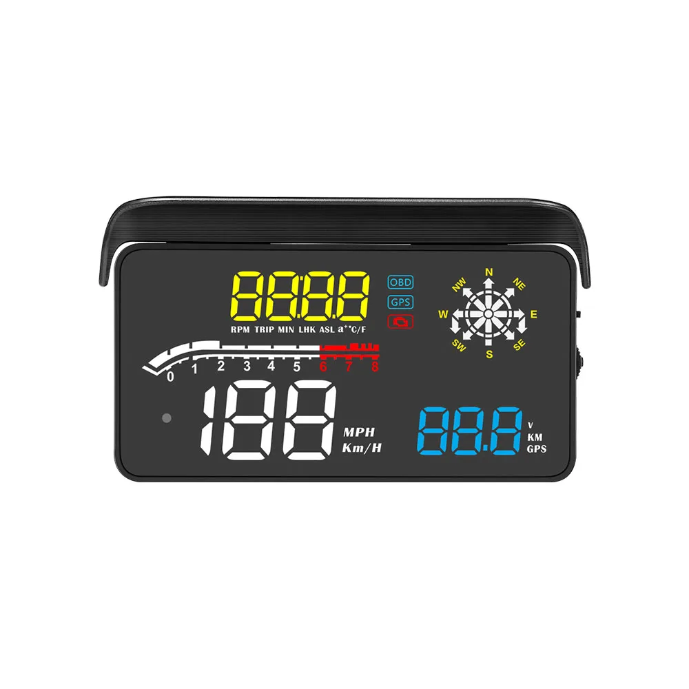 

2020 new car HUD head-up display car universal OBD+GPS navigation dual-mode speed multi-function HD smart projector D1 model