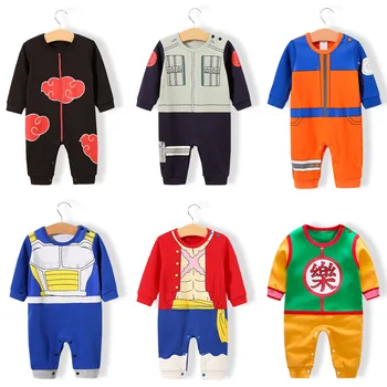 

Baby Clothes One- Piece Suit Newborn Feeding Crawling Clothing Anime Dragon Ball Vegeta Naruto Kakashi Cosplay Kid Baby Jumpsuit