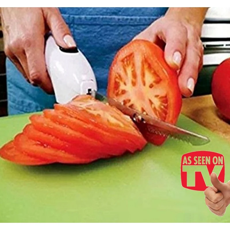 

Stainless Steel Steak Knife Electric Meat Vegetable Cleaver Automatic Shredder Cutter Multi-Function Kitchen Essential Gadget N