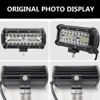 

1Pc 7\" 200W LED Work Light Long Bar Flood Spot Beam Waterproof Offroad 4WD Drive NEW