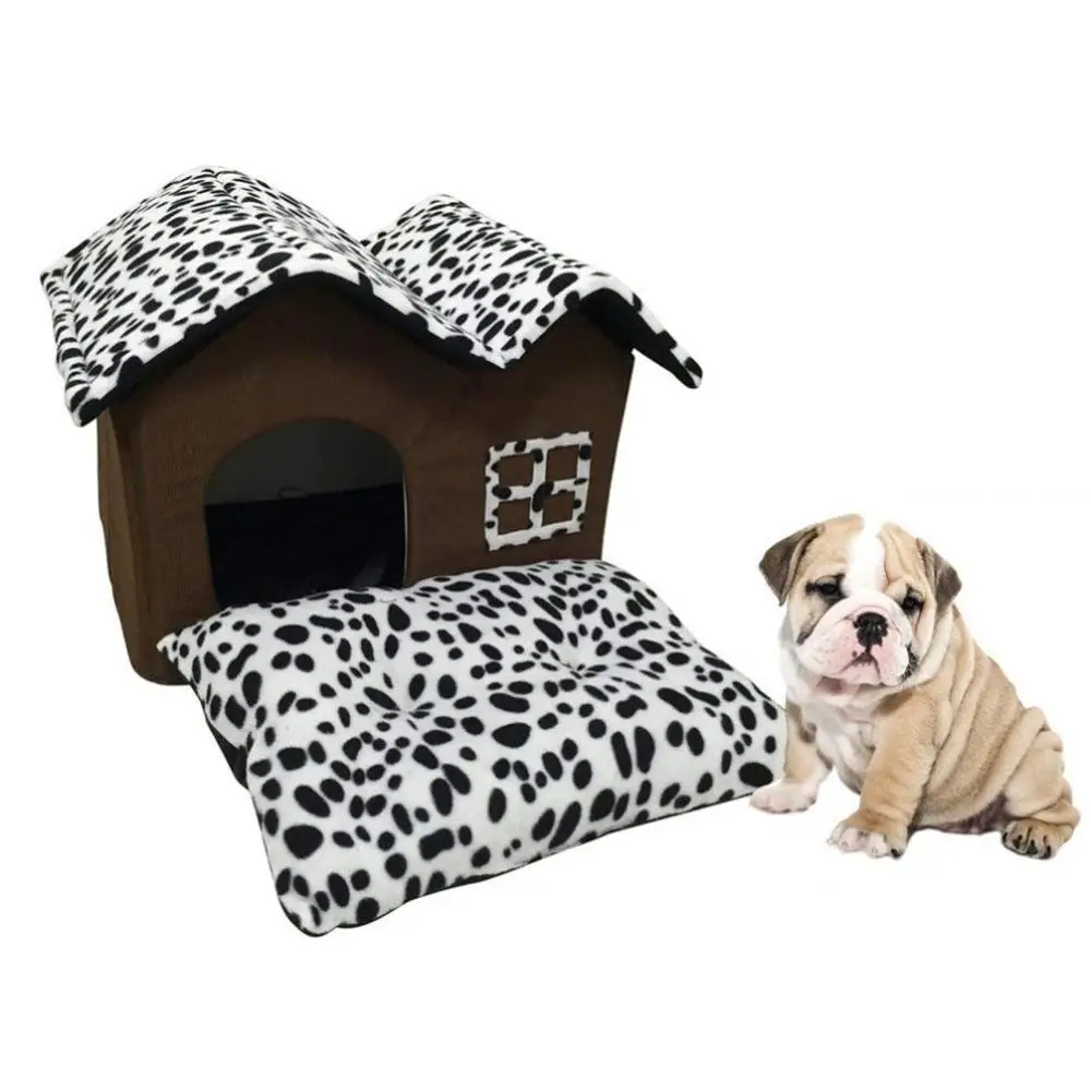 

High Quality Double Pet House Kennel with Removable Cushion very Soft Warm Dog Bed Room for Puppy Small or Medium Dog Cat